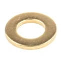 RS PRO Brass Plain Washers, M10, DIN 125A, 24mm Outer Diameter, 10.5mm Inner Diameter, 2mm Thickness 483-2643