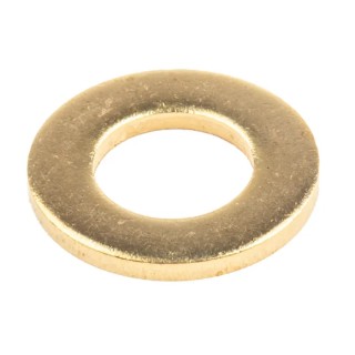RS PRO Brass Plain Washers, M10, DIN 125A, 24mm Outer Diameter, 10.5mm Inner Diameter, 2mm Thickness 483-2643