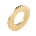 RS PRO Brass Plain Washers, M10, DIN 125A, 24mm Outer Diameter, 10.5mm Inner Diameter, 2mm Thickness 483-2643