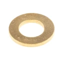 RS PRO Brass Plain Washers, M10, DIN 125A, 24mm Outer Diameter, 10.5mm Inner Diameter, 2mm Thickness 483-2643