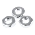 RS PRO Nickel Brass Half Hex Nut M2, Nickel Plated, DIN 439 B Standard 483-0316