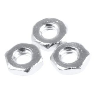RS PRO Nickel Brass Half Hex Nut M2, Nickel Plated, DIN 439 B Standard 483-0316