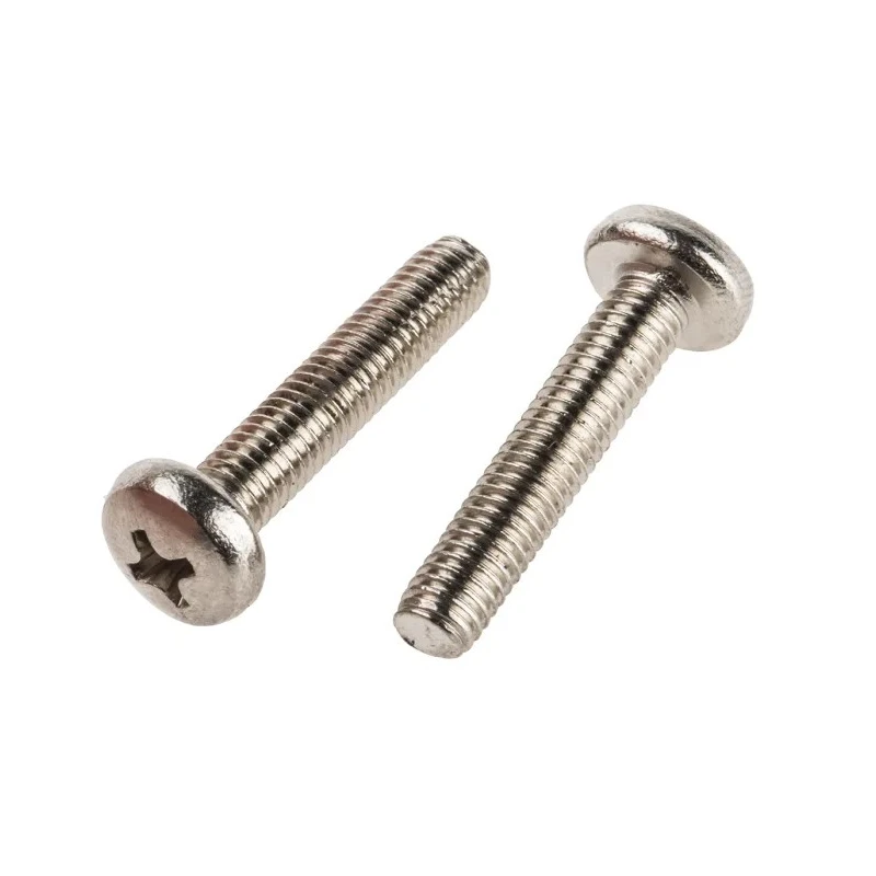 RS PRO Pozidriv Pan Brass Machine Screw Nickel Finish 25 mm M5 483-0287