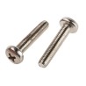 RS PRO Pozidriv Pan Brass Machine Screw Nickel Finish 25 mm M5 483-0287