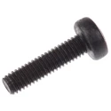 RS PRO Pozidriv Pan Steel Machine Screw Black Passivated 12 mm M3 483-0962