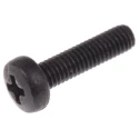 RS PRO Pozidriv Pan Steel Machine Screw Black Passivated 12 mm M3 483-0962