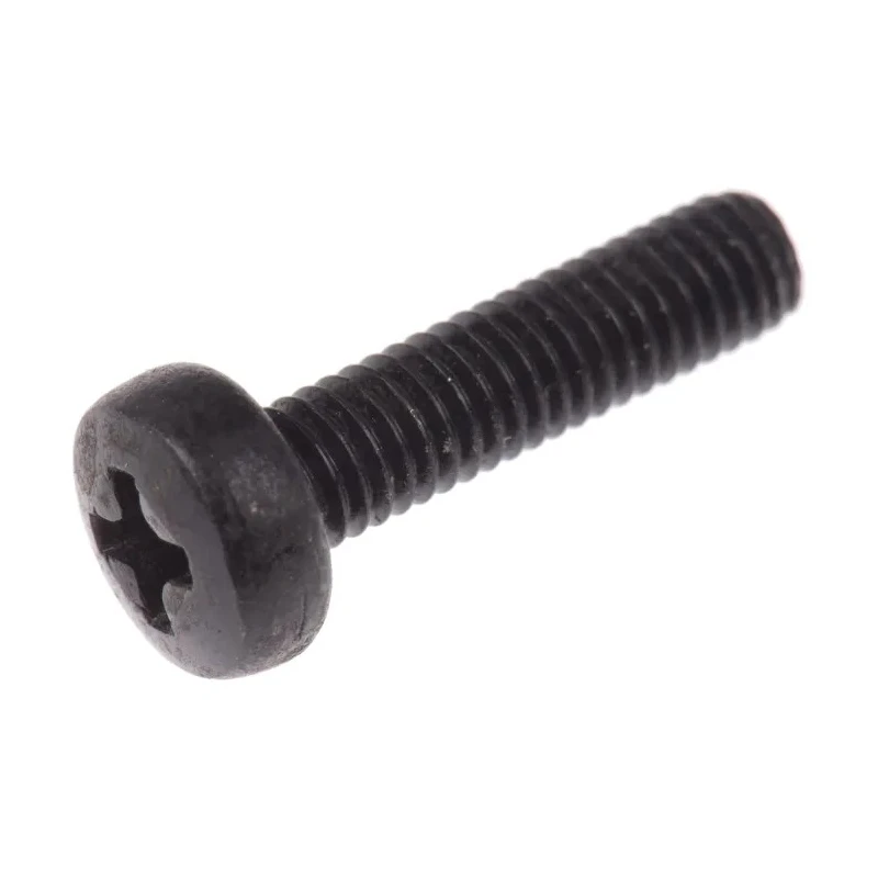 RS PRO Pozidriv Pan Steel Machine Screw Black Passivated 12 mm M3 483-0962
