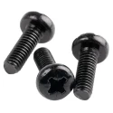 RS PRO Pan Head Steel Pozidriv Machine Screw Plain Finish 12 mm M4 483-0990