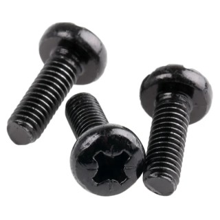 RS PRO Pan Head Steel Pozidriv Machine Screw Plain Finish 12 mm M4 483-0990