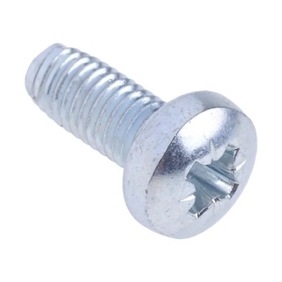 RS PRO Bright Zinc Steel Pan Head Self-Tapping Screw 12 mm M5 483-1252
