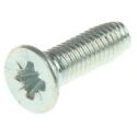 RS PRO Bright Zinc Steel Countersunk Head Self-Tapping Screw 10 mm M3 483-1268