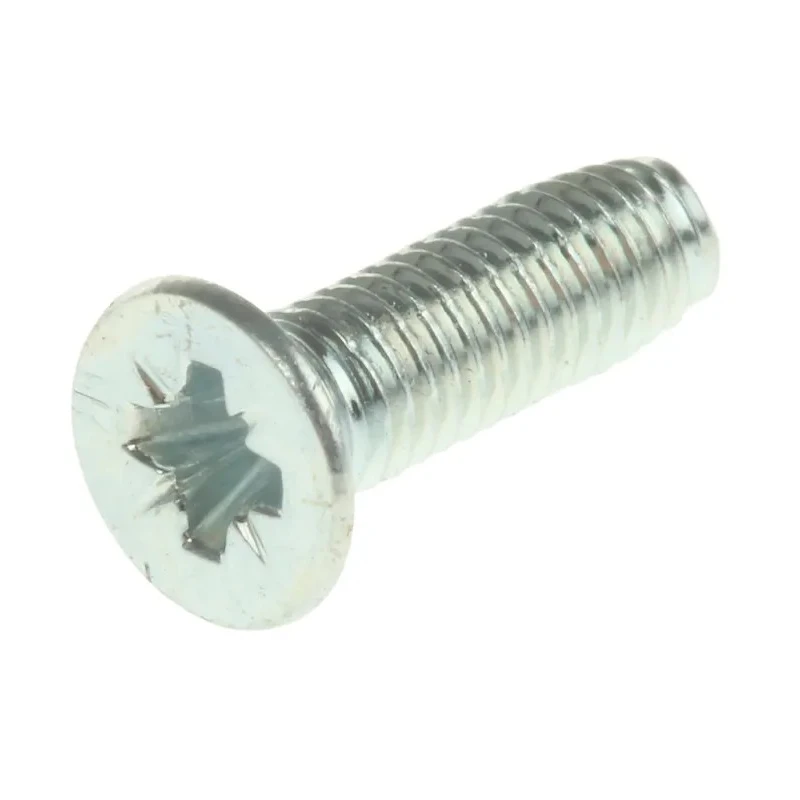 RS PRO Bright Zinc Steel Countersunk Head Self-Tapping Screw 10 mm M3 483-1268