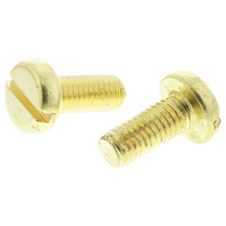 RS PRO Slot Pan Brass Machine Screw 12 mm M5 483-1599
