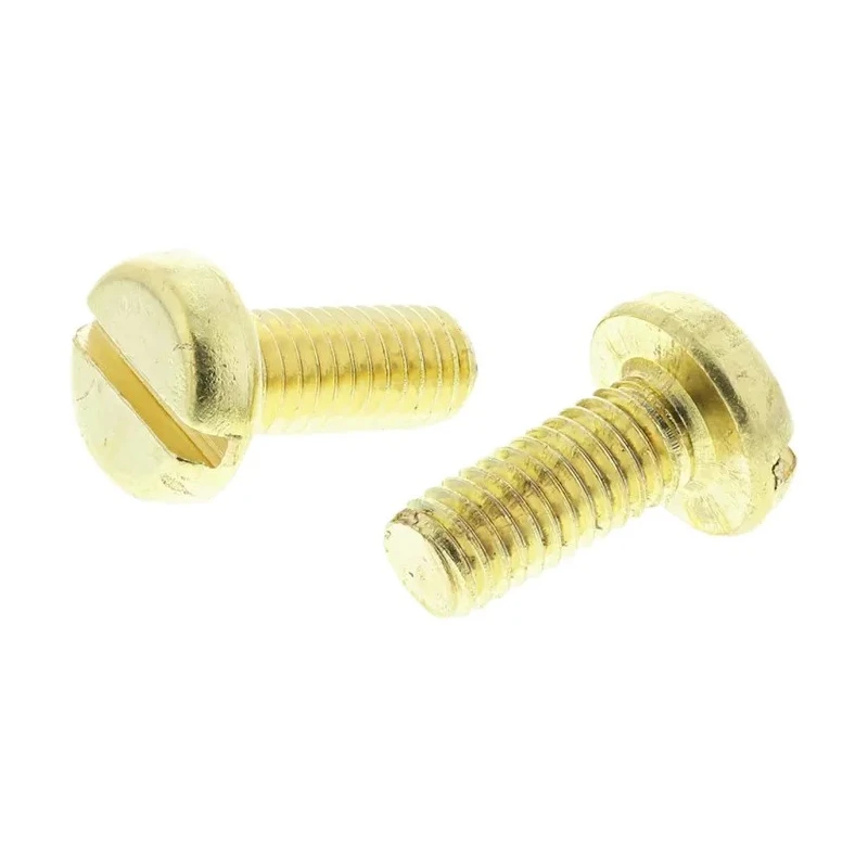 RS PRO Slot Pan Brass Machine Screw 12 mm M5 483-1599