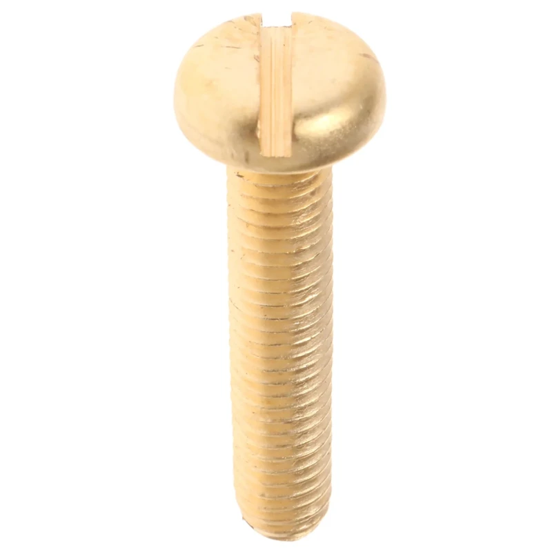 RS PRO Slot Pan Brass Machine Screw 25 mm M5 483-1628