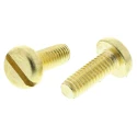 RS PRO Slot Pan Brass Machine Screw 16 mm M6 16mm Length Slotted Drive DIN 85 Brass Plain Finish 483-1662