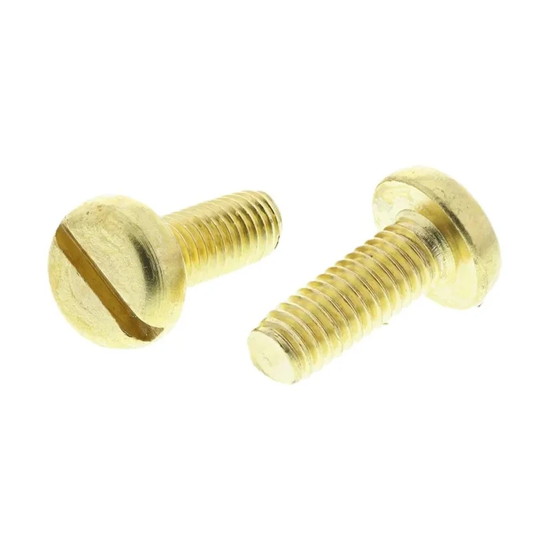 RS PRO Slot Pan Brass Machine Screw 16 mm M6 16mm Length Slotted Drive DIN 85 Brass Plain Finish 483-1662