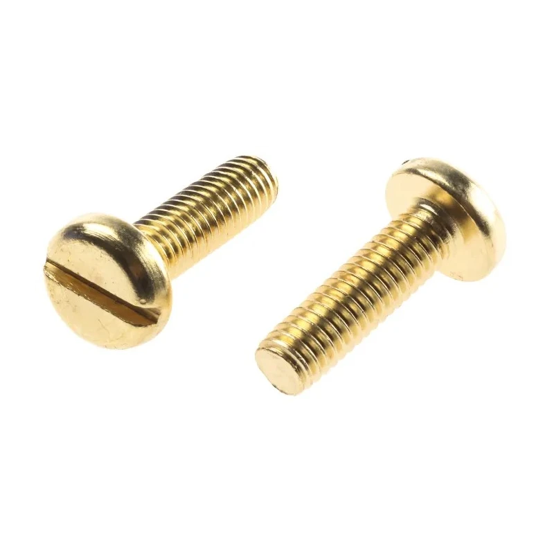 RS PRO Slot Pan Brass Machine Screw M6 Thread 20 mm Length DIN 85 Standard 483-1678