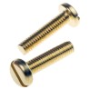 RS PRO Slot Pan Brass Machine Screw 25 mm M6 483-1690