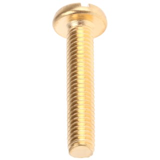 RS PRO Slot Pan Brass Machine Screw 30 mm M6 483-1707
