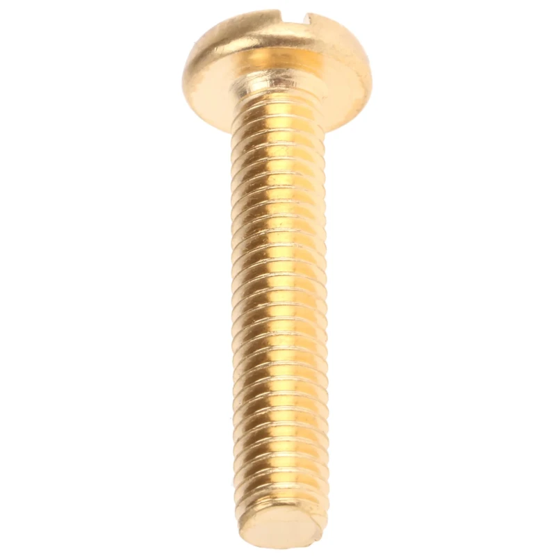 RS PRO Slot Pan Brass Machine Screw 30 mm M6 483-1707
