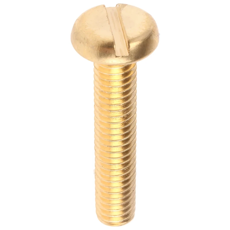 RS PRO Slot Pan Brass Machine Screw 30 mm M6 483-1707