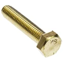 RS PRO Plain Brass Hex Bolt M8 x 40 mm DIN 933, Grade A2, Plain Finish 483-2441