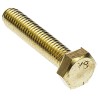 RS PRO Plain Brass Hex Bolt M8 x 40 mm DIN 933, Grade A2, Plain Finish 483-2441