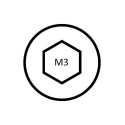 RS PRO Plain Stainless Steel Hex Nut M3, DIN 934 483-2485