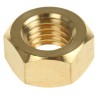 RS PRO Plain Brass Hex Nut M12, DIN 934, Plain Finish, 10mm Height 483-2564