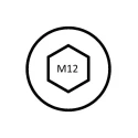 RS PRO Plain Brass Hex Nut M12, DIN 934, Plain Finish, 10mm Height 483-2564