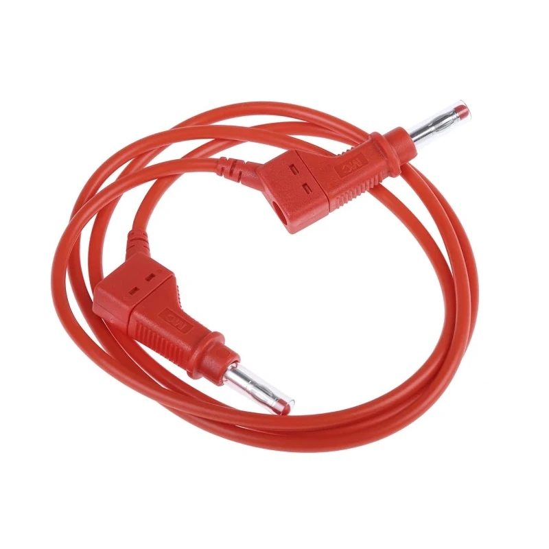 Staubli Connector Test Lead 32A, 600V, Red, 1 m Lead Length 66.9407-100-22