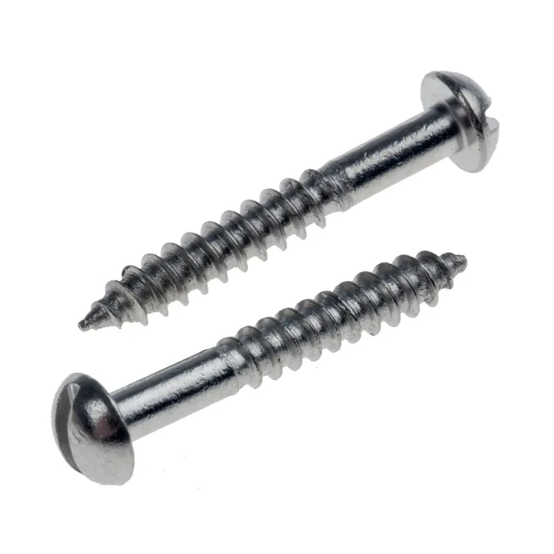 RS PRO Stainless Steel Slot Round Head Wood Screw, Metric Thread, Plain Finish, 20 mm Length 483-3056