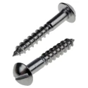 RS PRO Slot Round Stainless Steel Wood Screw Plain Metric Thread 25 mm Length 483-3062