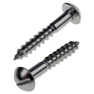 RS PRO Slot Round Stainless Steel Wood Screw Plain Metric Thread 25 mm Length 483-3062