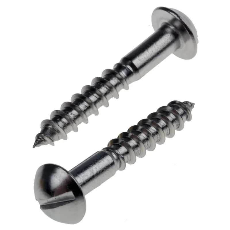RS PRO Slot Round Stainless Steel Wood Screw Plain Metric Thread 25 mm Length 483-3062