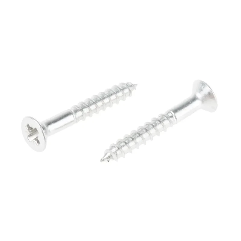 RS PRO Pozidriv Countersunk Stainless Steel Wood Screw, Plain Finish, Metric Thread, 25mm Length 483-3113