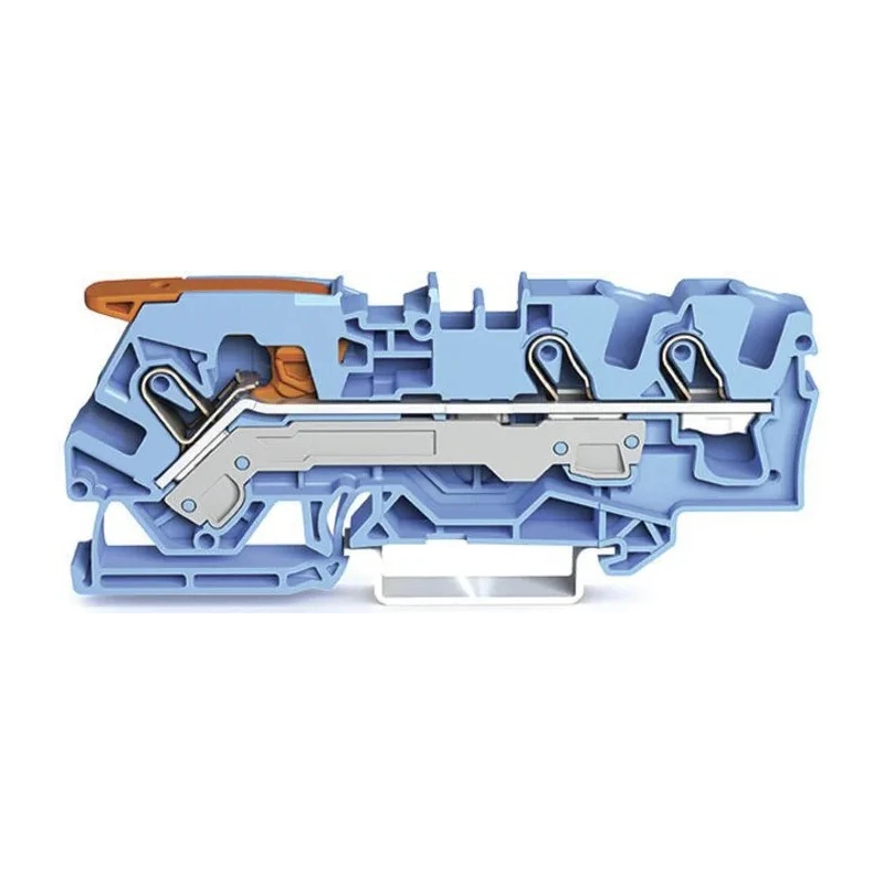 WAGO TOPJOB S, 2106 Series Feed Through Terminal Block Blue, 6mm² Cable CSA, 1-Level, 41A, 800V, Cage Clamp 2106-1304