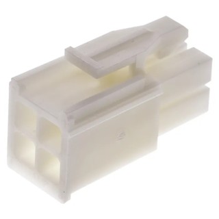 TE Connectivity Mini-Universal MATE-N-LOK Male Connector Housing 4.14 mm Pitch 4 Way 2 Row Straight 172167-1