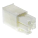 TE Connectivity Mini-Universal MATE-N-LOK Male Connector Housing 4 Way 2 Row Straight 4.14 mm Pitch 172167-1
