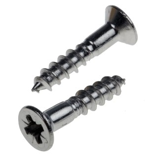 RS PRO Pozidriv Countersunk Stainless Steel Wood Screw, Metric Thread 4 mm, 20 mm Length 483-3135