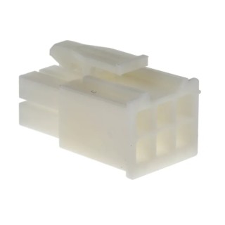 TE Connectivity Mini-Universal MATE-N-LOK Male Connector Housing 4.2 mm Pitch 6 Way 2 Row Straight 172168-1