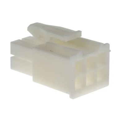 TE Connectivity Mini-Universal MATE-N-LOK Male Connector Housing 4.2 mm Pitch 6 Way 2 Row Straight 172168-1