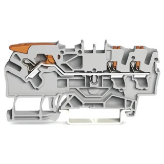 WAGO TOPJOB S 2102 Series Feed Through Terminal Block Grey 2.5mm² 1-Level Cage Clamp IECEx/ATEX 2102-5301