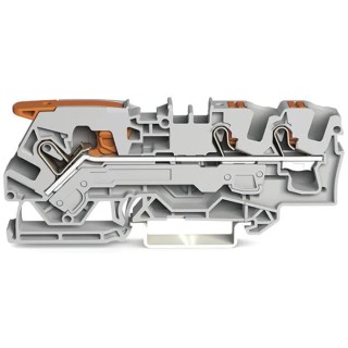 WAGO TOPJOB S 2106 Series 6mm² 1-Level Grey Feed Through Terminal Block 2106-5301