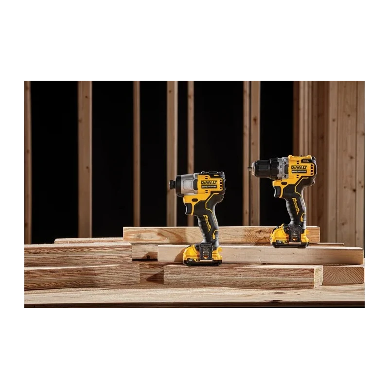 DeWALT 12V Cordless Power Tool Kit Brushless Motor 2x3Ah Batteries Type G - British 3-Pin DCK2110L2T-GB
