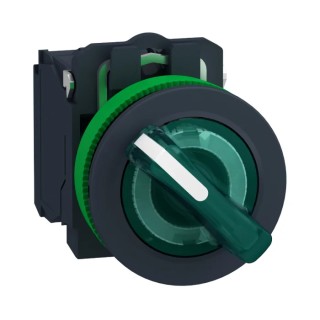 Schneider Electric Selector Switch Illuminated SPDT 2 Positions 30 mm Cutout Diameter XB5FK123M5