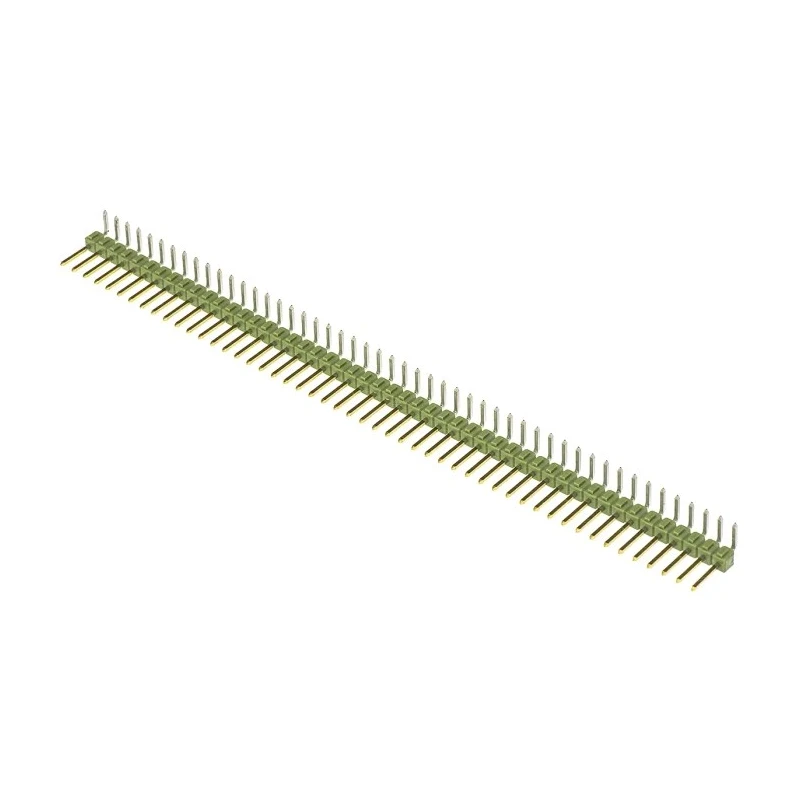 TE Connectivity AMPMODU MOD II Series Right Angle Through Hole Pin Header 50 Contacts 2.54mm Pitch 1 Row 750V 3A 5-826631-0