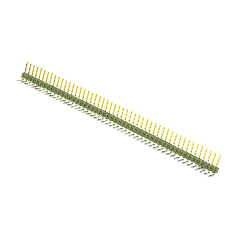 TE Connectivity AMPMODU MOD II Series Right Angle Through Hole Pin Header 50 Contacts 2.54mm Pitch 1 Row 750V 3A 5-826631-0