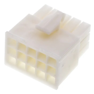 TE Connectivity Mini-Universal MATE-N-LOK Male Connector Housing 4.2 mm Pitch 15 Way 3 Row Straight 172171-1